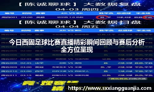 今日西固足球比赛直播精彩瞬间回顾与赛后分析全方位呈现